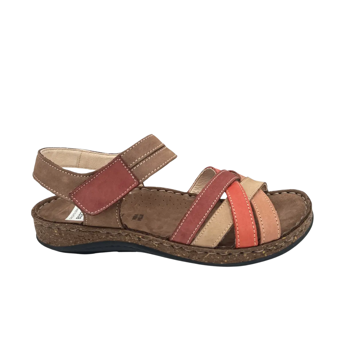 Sandalia Walk Flay mujer 3861 43170 A6 rojo (B3225)