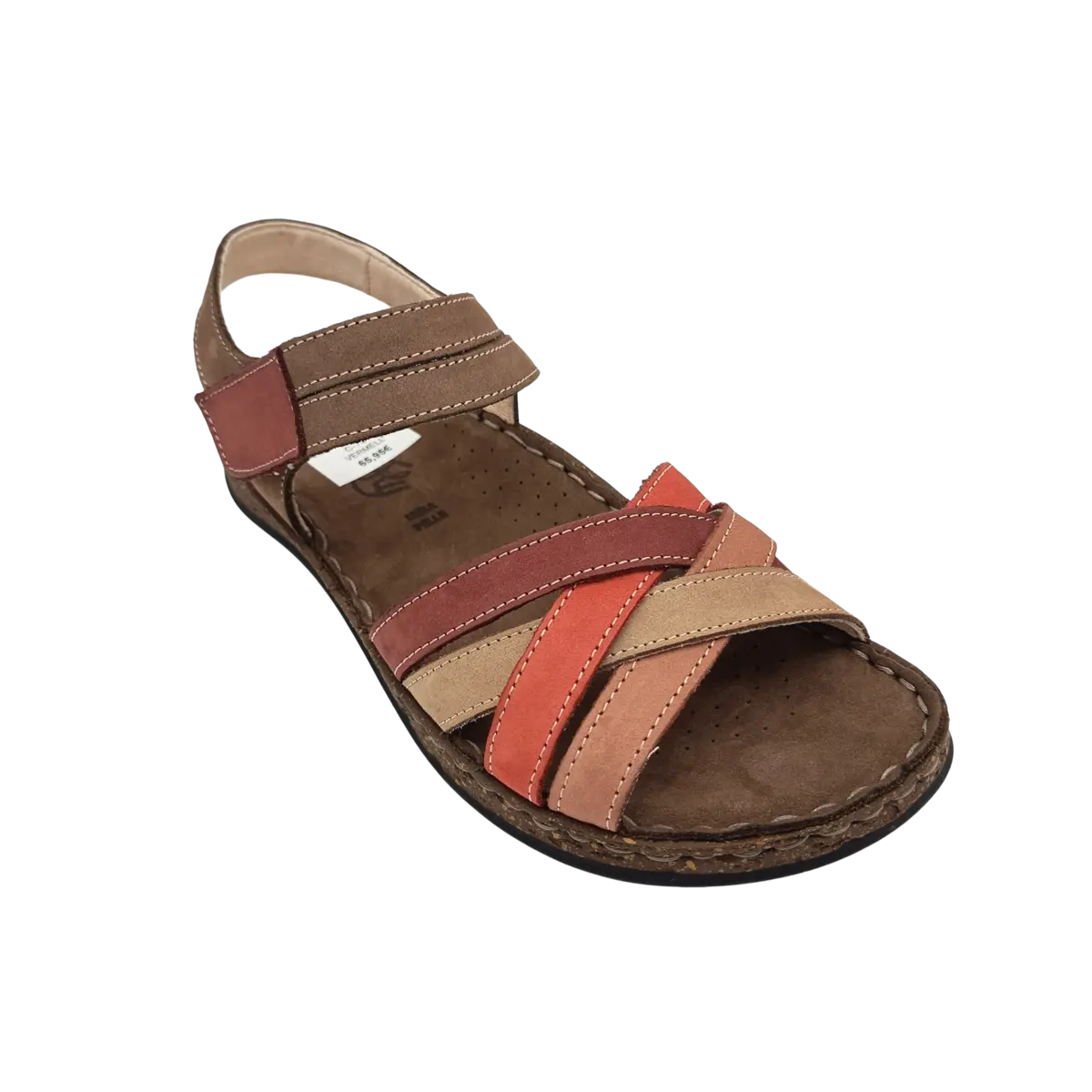 Sandalia Walk Flay mujer 3861 43170 A6 rojo (B3225) - Imagen 3