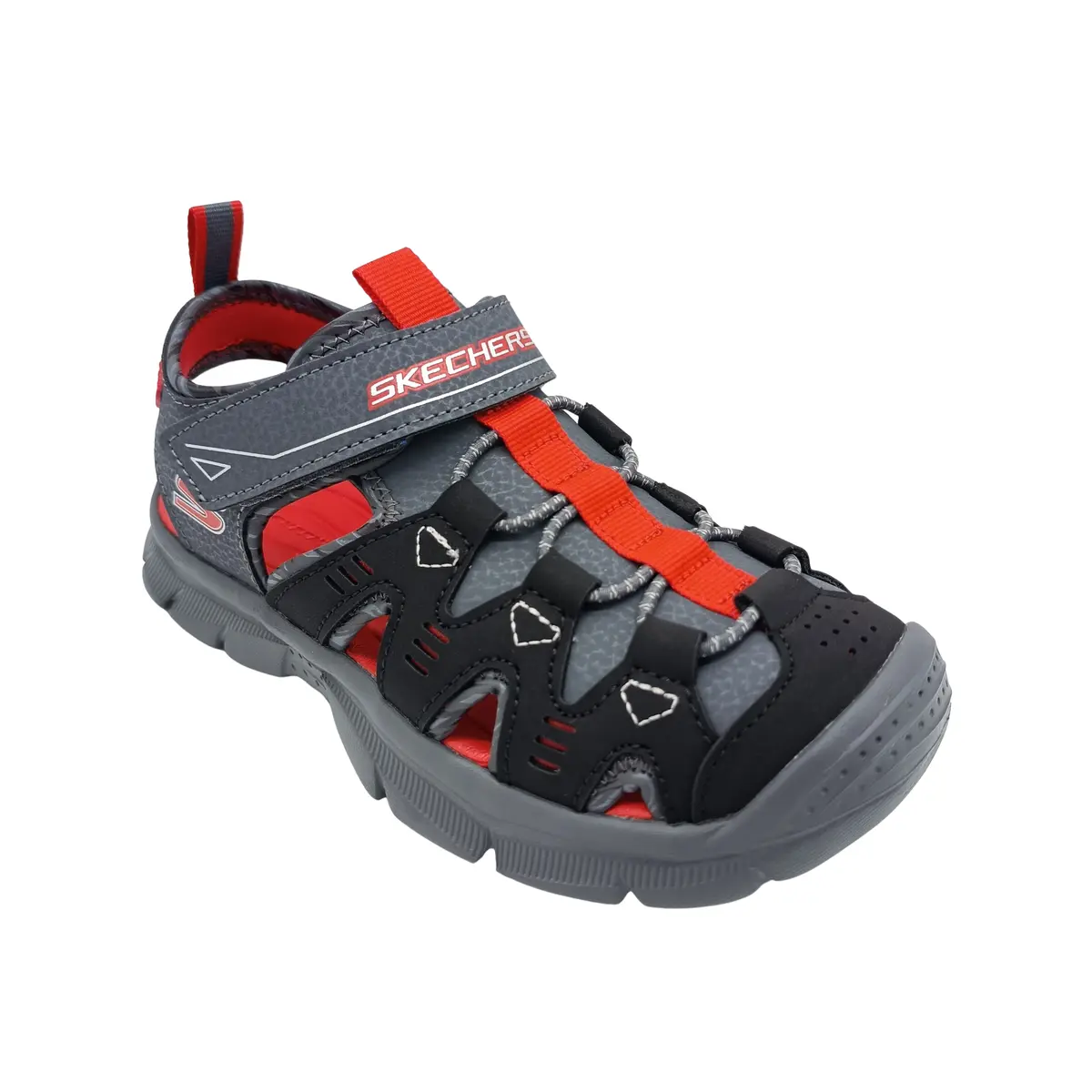 Sandalia Skechers kids 407015L BKRD negro (B1702) - Imagen 3