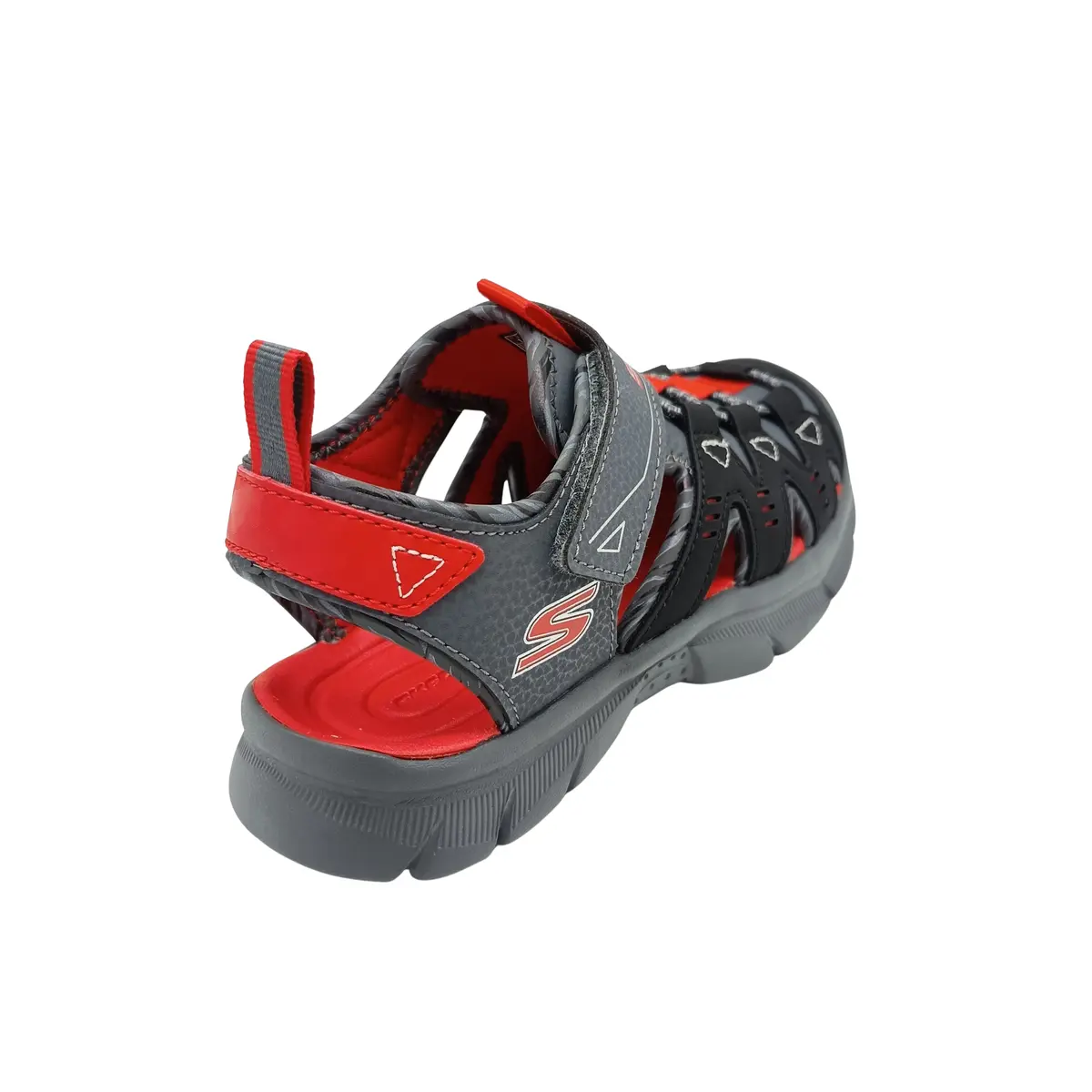 Sandalia Skechers kids 407015L BKRD negro (B1702) - Imagen 4