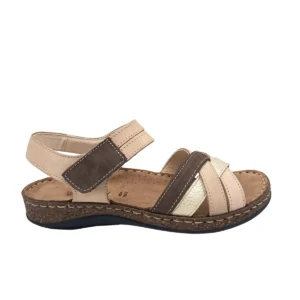 Sandalia Walk Flay mujer 3861 43170 A6 cuero (B3223)