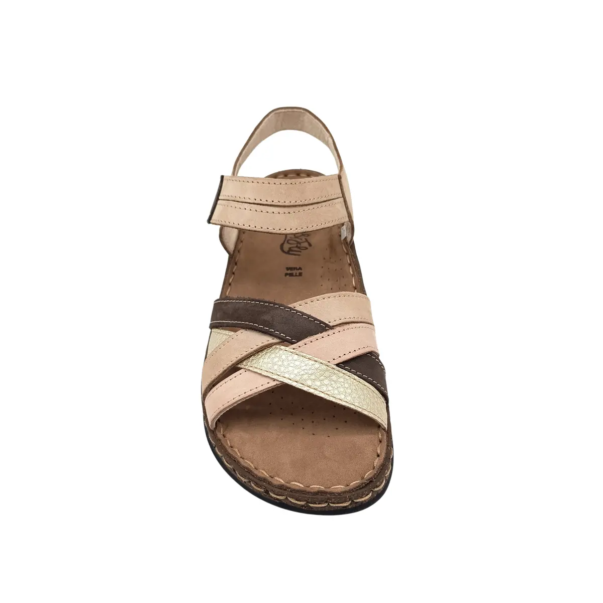 Sandalia Walk Flay mujer 3861 43170 A6 cuero (B3223) - Imagen 2