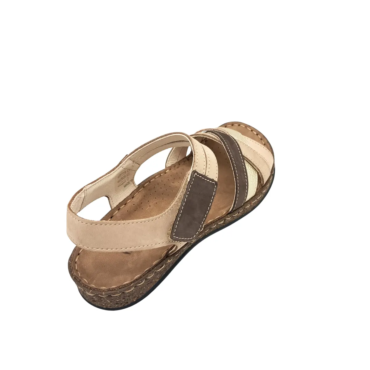 Sandalia Walk Flay mujer 3861 43170 A6 cuero (B3223) - Imagen 4