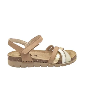 Sandalia Walk Flay mujer 8580 50950 A6 cuero (B3311)