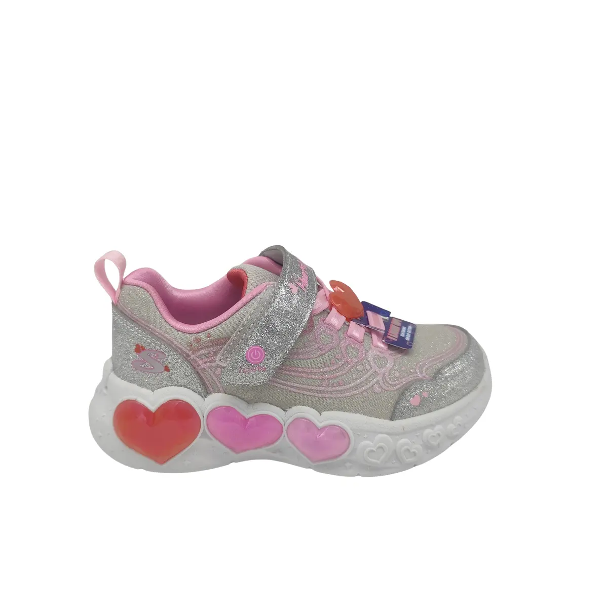 Deportivos Skechers kids 303266LC SMLT rosa (C4117)