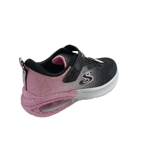 Deportivos Skechers kids 303859L BKRG negro (C4124) - Imagen 4