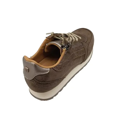 Deportivos Mustang mujer 60054 taupe (C4357) - Imagen 4